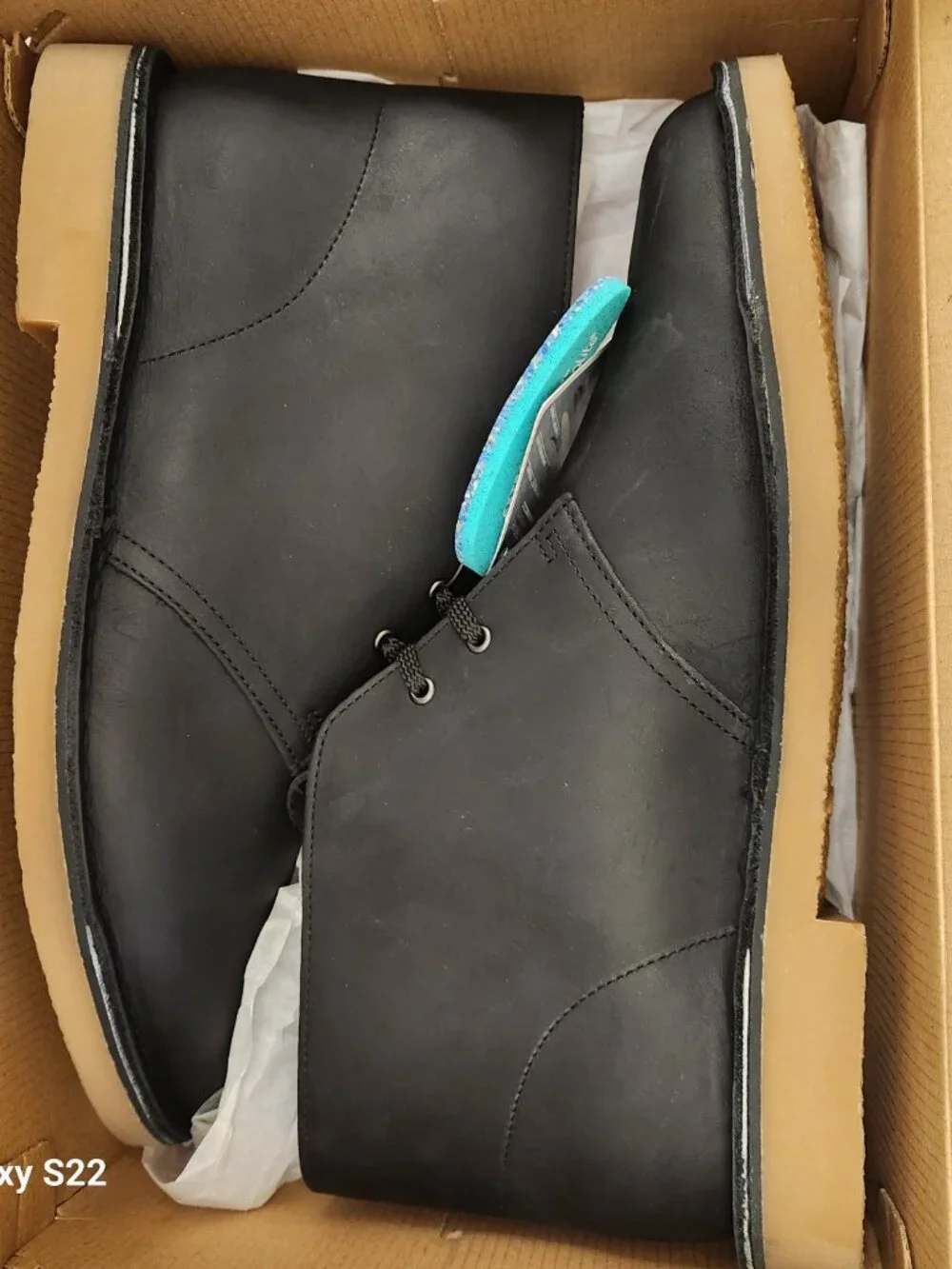 Clarks Bushacre 3 Chukka Boots. Black Leather. Size 12. Men's